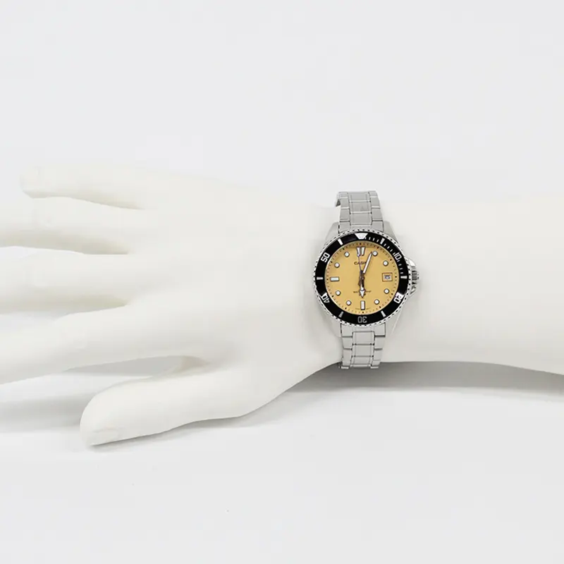 Casio Standard Japan Quartz Salmon Dial Watch-  MDV-10D-4A2V